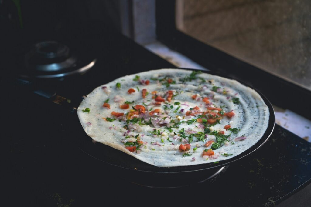 Little India In SG : A plate of freshly made Vegan thosai